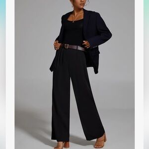 NWOT Black Wide Leg Pants • FUNYYZO Amazon Pleated Trousers